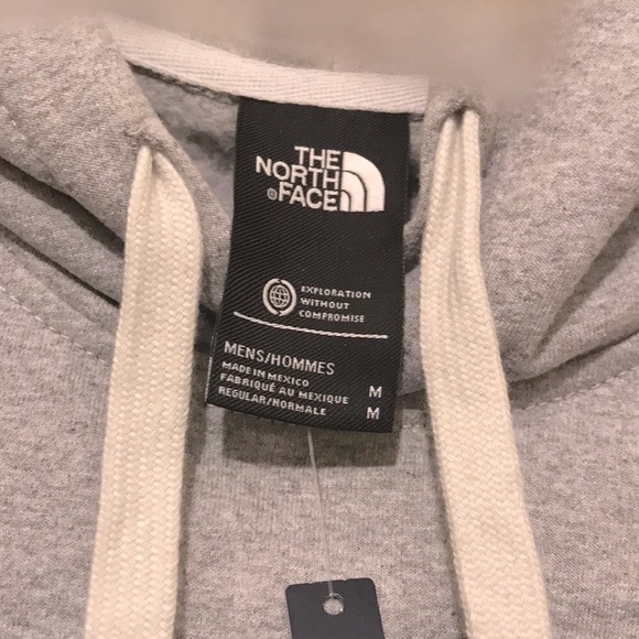 The North Face Gray Mens Medium Hoodie with Purple Logo. Can be Unisex - Picture 2 of 5